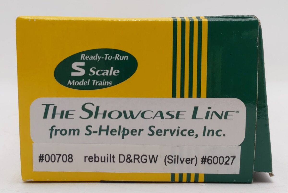 S-Helper 00708 S Guage D&RGW "Cookie Box" Insulated Boxcar #60027 LN/Box