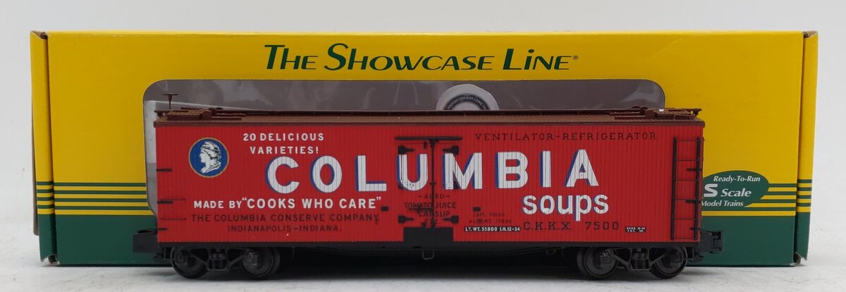 S-Helper 01272 S Gauge Columbia Soups C.K.K.X  Refrigerated Boxcar #7500 LN/Box