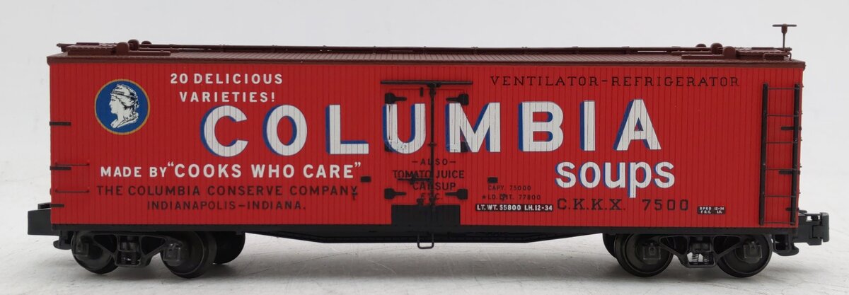 S-Helper 01272 S Gauge Columbia Soups C.K.K.X  Refrigerated Boxcar #7500 LN/Box