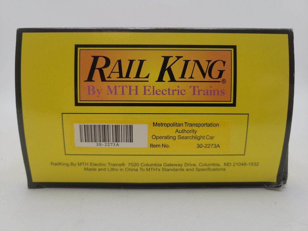 MTH 30-2273A O Metropolitan Transportation Authority Operating Searchlight Car EX/Box