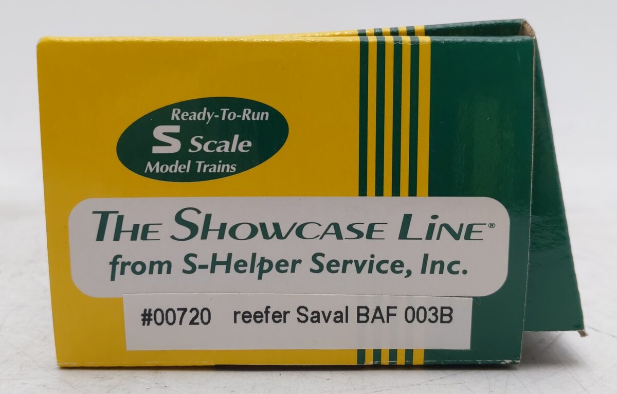 S-Helper Service 00720 S Gauge Saval BAF Reefer #003B LN/Box