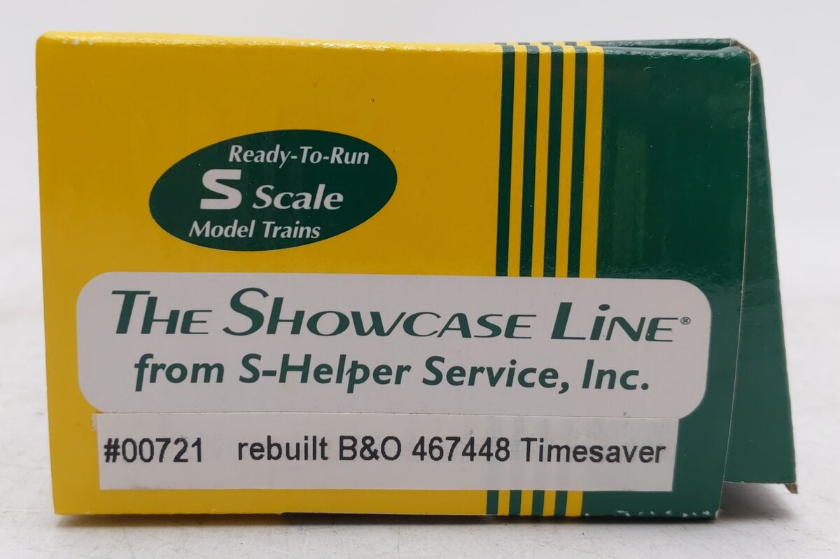 S-Helper 00721 "S" Scale Baltimore & Ohio 40' Steel Rebuilt Boxcar #467448 LN/Box