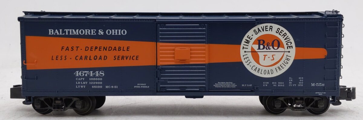 S-Helper 00721 "S" Scale Baltimore & Ohio 40' Steel Rebuilt Boxcar #467448 LN/Box