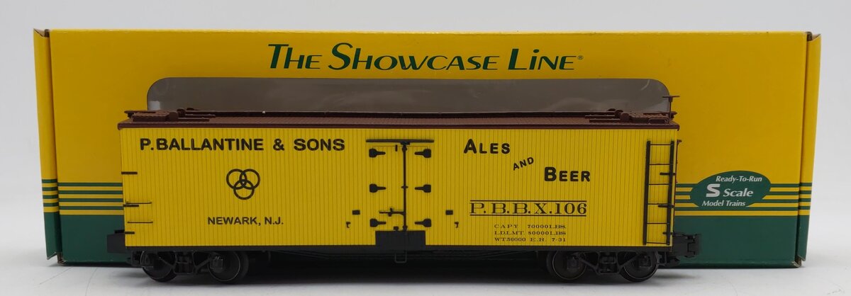 S-Helper 00516 S Gauge P. Ballantine & Sons Ales and Beer Reefer Car #106 LN/Box
