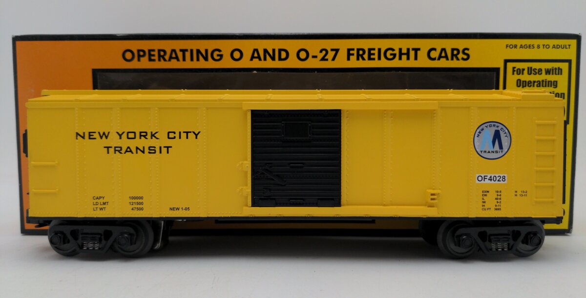 MTH 30-79093 New York Transit Operating Box Car w/Signal Man EX/Box