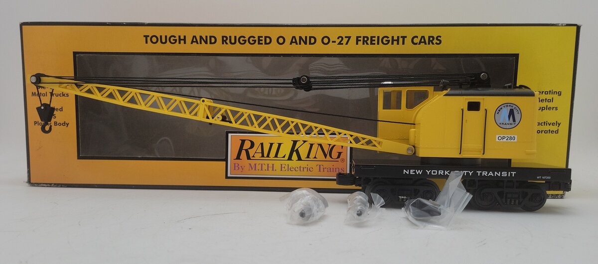 MTH 30-79102 O Gauge New York Transit American Crane Car LN/Box