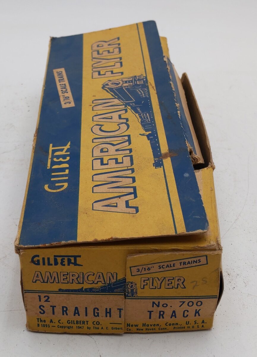 American Flyer 700 Vintage S Straight Track Sections (12) VG/Box