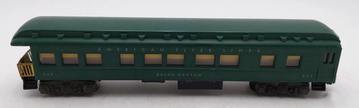 American Flyer 954 VIntage S Heavyweight Grand Canyon Observation Car VG