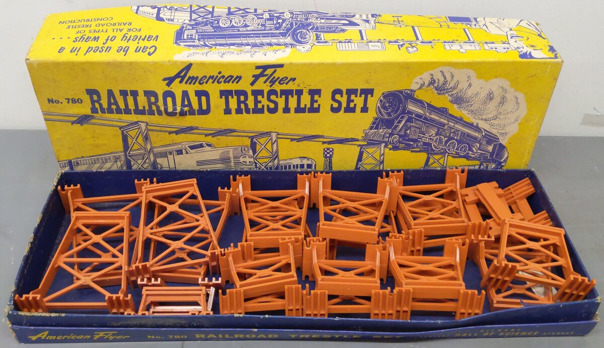 American Flyer 780 Vintage S Graduated Trestle Set VG/Box