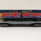 American Flyer 956 Vintage S Gauge Monon Flatcar with Two Piggyback Vans EX/Box
