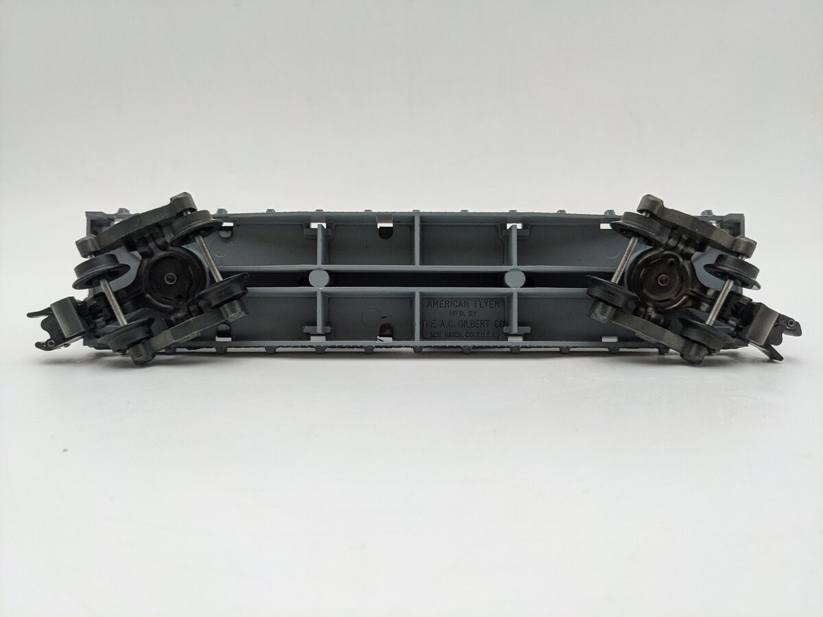 American Flyer 956 Vintage S Gauge Monon Flatcar with Two Piggyback Vans EX/Box