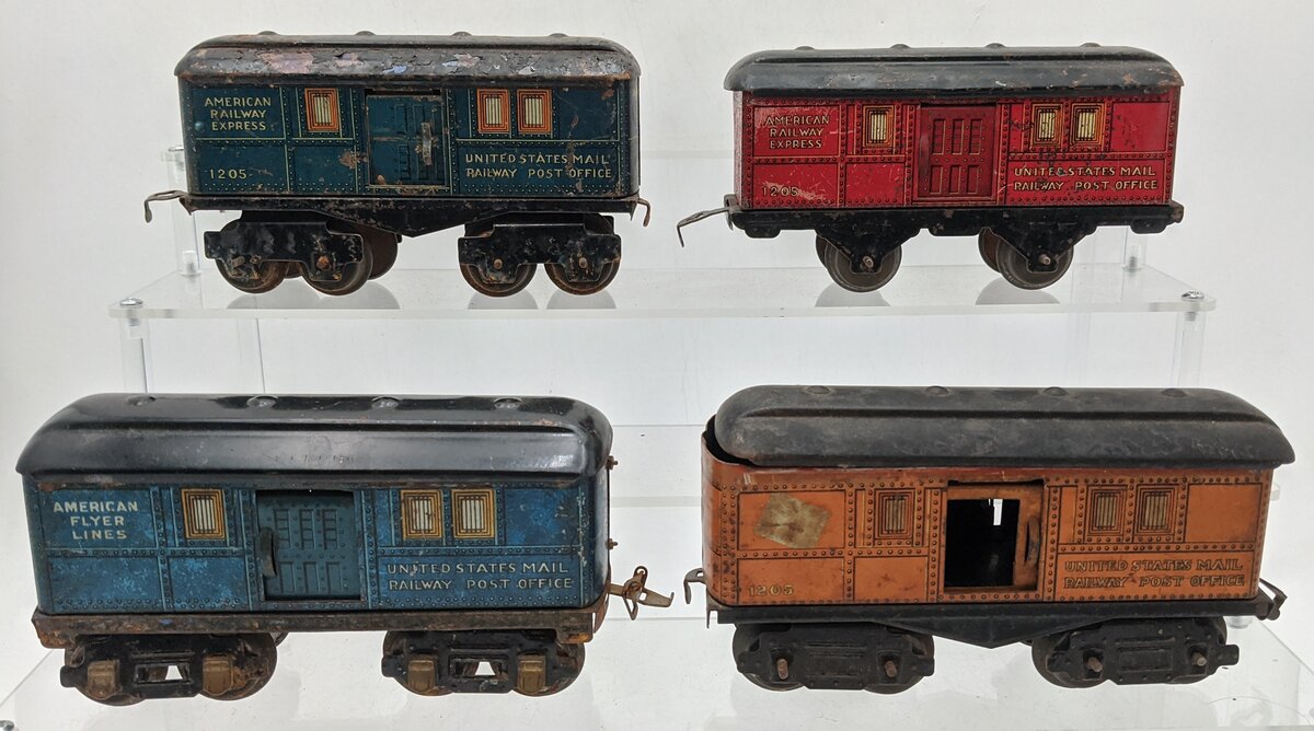 American Flyer 1205 Vintage O Tinplate Lithographed Mail Cars [4]
