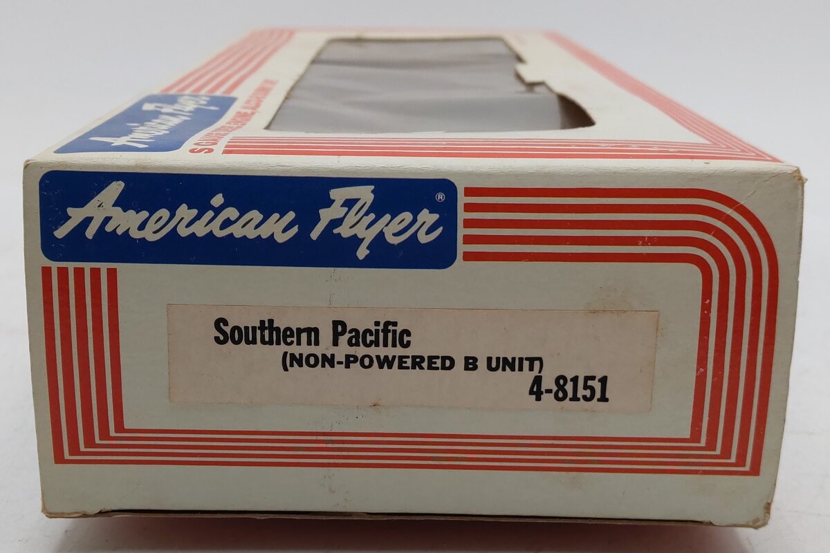 American Flyer 4-8151 S Southern Pacific Non-Powered B-Unit Diesel Locomotive EX/Box