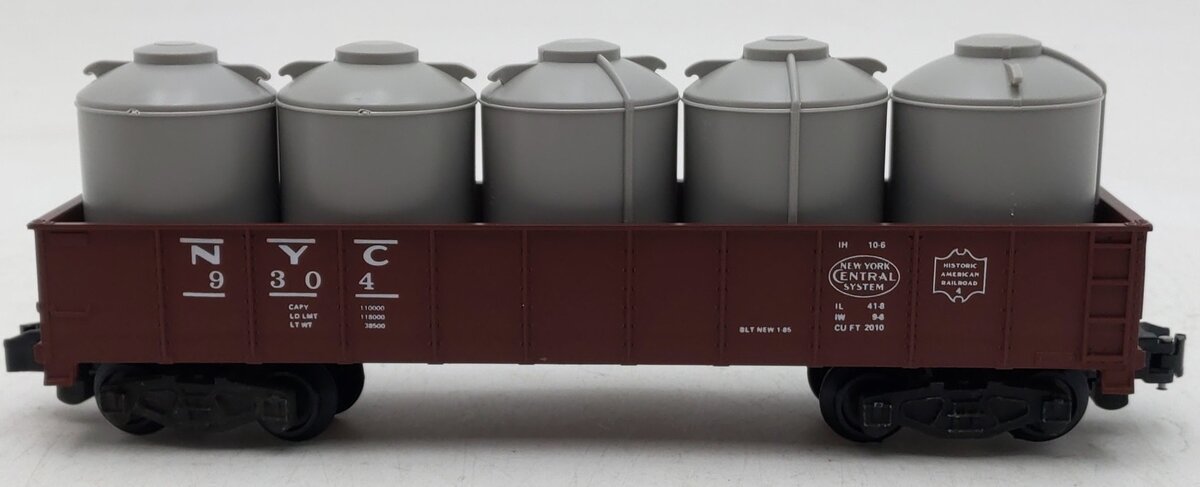 American Flyer 4-9304 S Scale New York Central Gondola w/Canisters #9304 EX/Box
