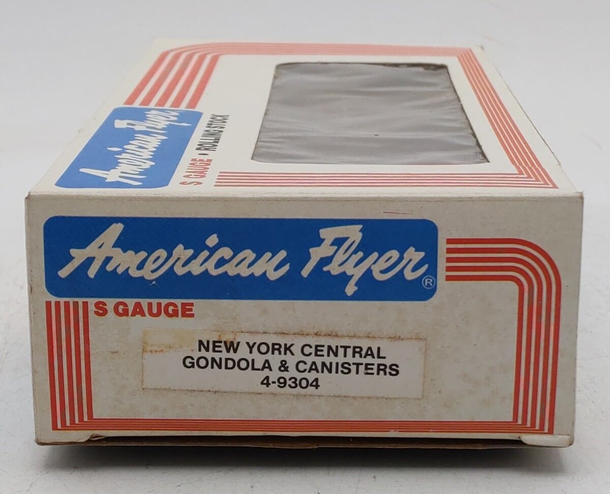 American Flyer 4-9304 S Scale New York Central Gondola w/Canisters #9304 EX/Box