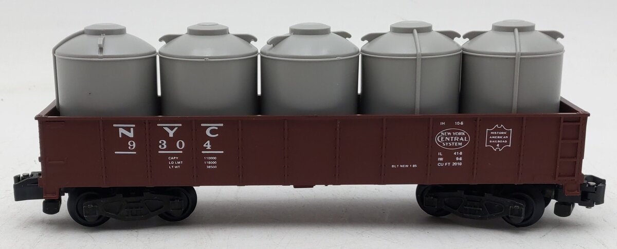 American Flyer 4-9304 S Scale New York Central Gondola w/Canisters #9304 EX/Box