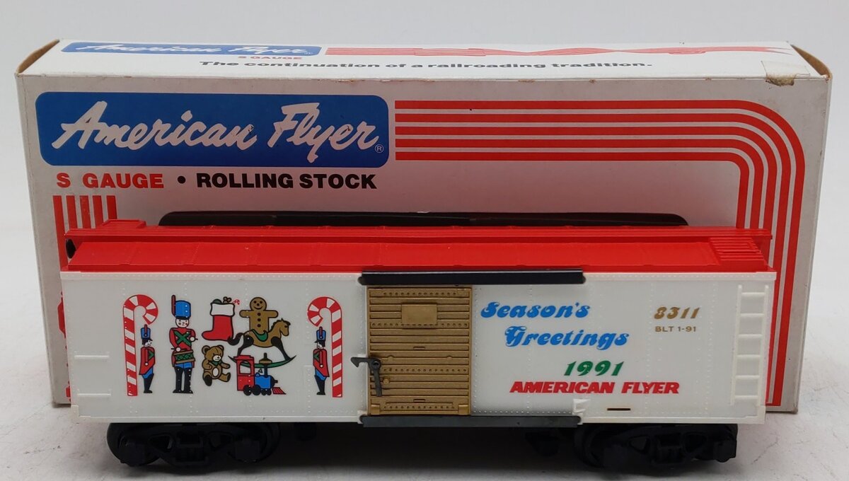 American Flyer 6-48311 S Scale 1991 Season's Greetings Boxcar #8311 LN/Box
