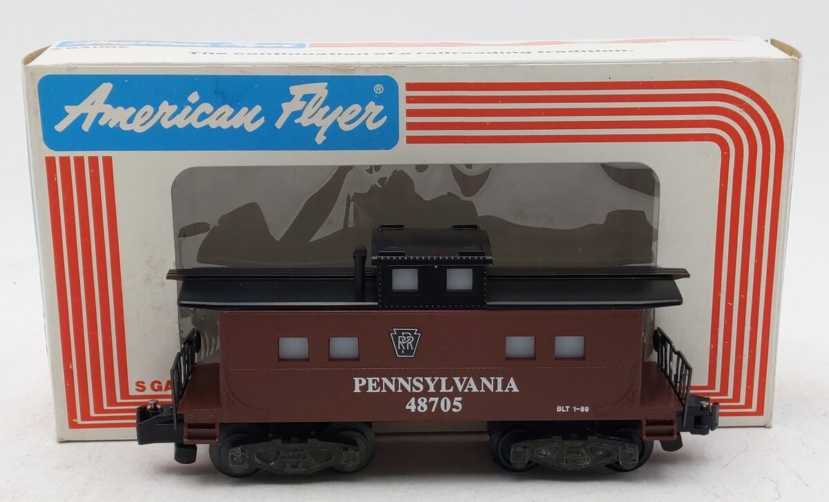 American Flyer 6-48705 S Scale Pennsylvania Square Window Caboose LN/Box