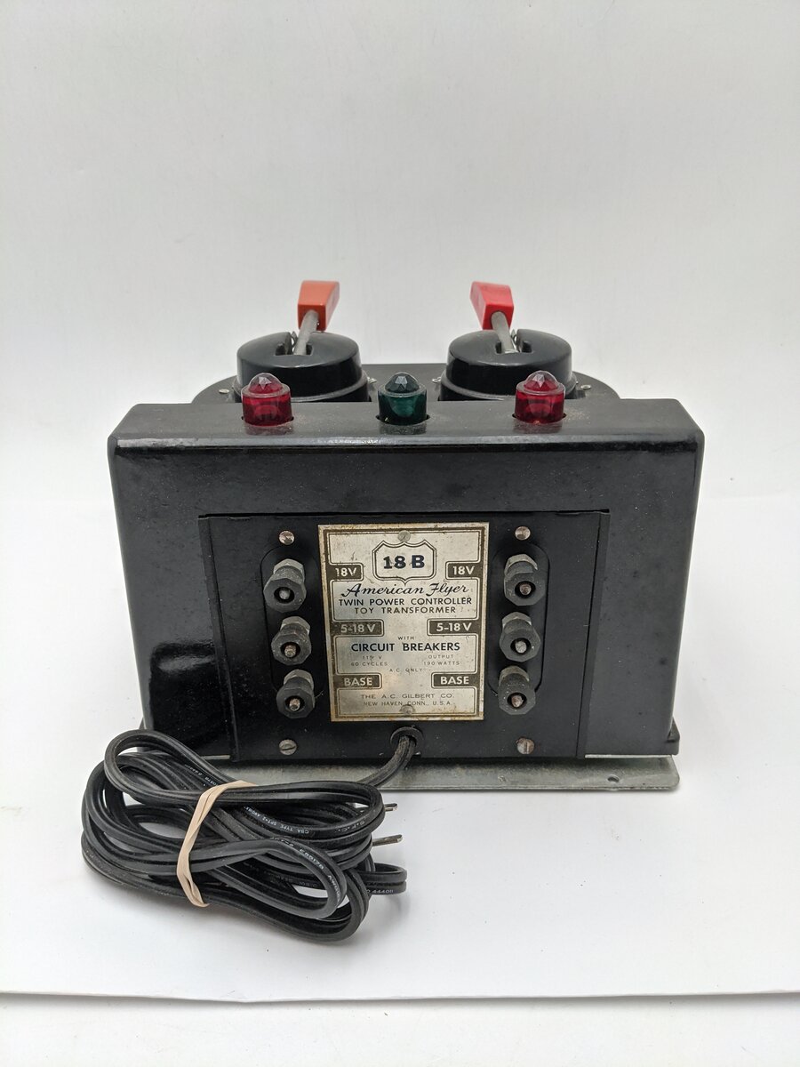 American Flyer 18B Vintage S 190 Watt Transformer - Runs 2 Trains VG