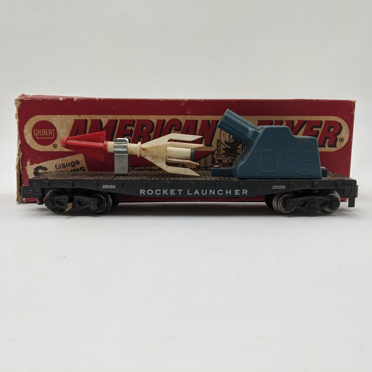 American Flyer 25059 Vintage S Gauge Rocket Launcher Car VG/Box