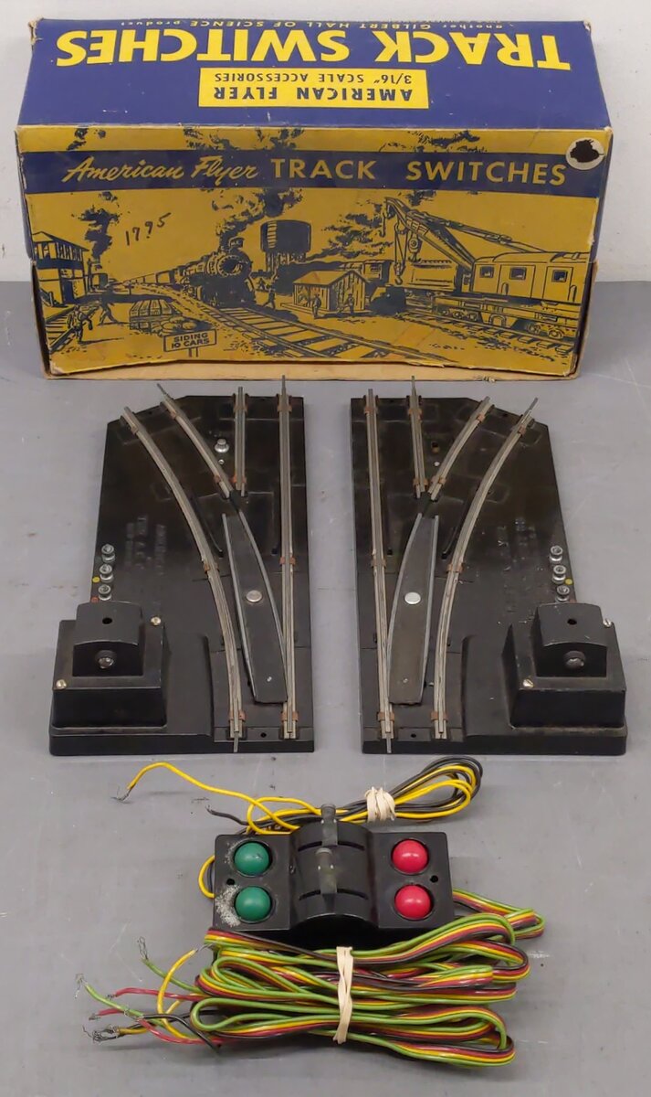 American Flyer 720A Vintage S Electric Remote Control Switches (Pair) VG/Box