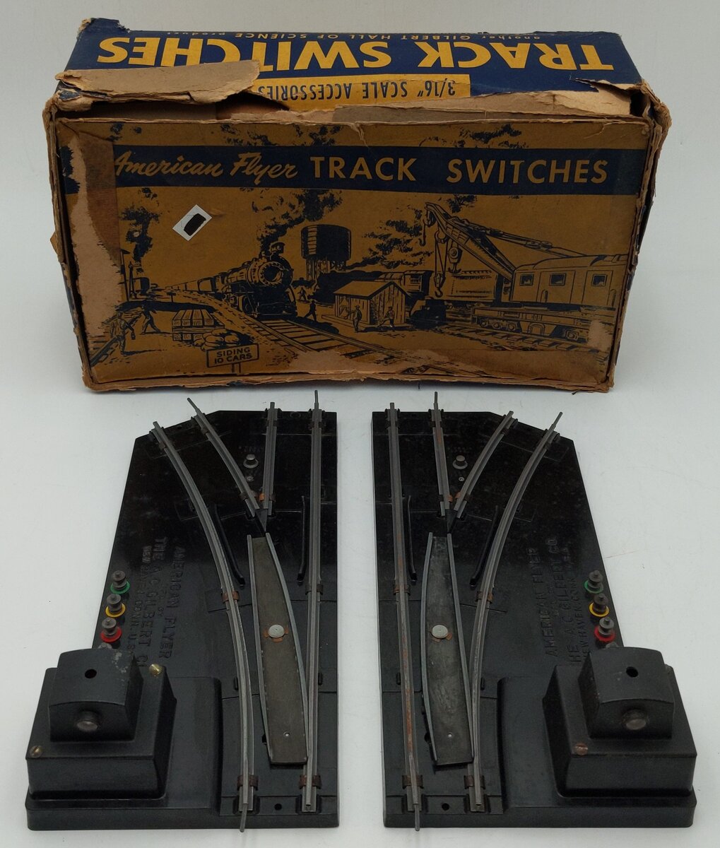 American Flyer 720A Vintage S Electric Remote Control Switches (Pair) VG/Box