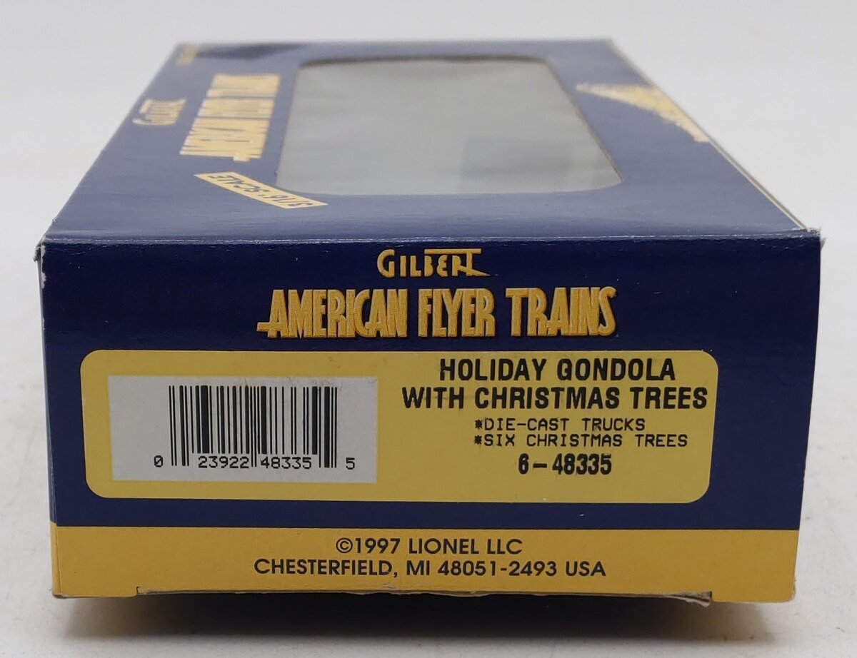 American Flyer 6-48335 S Gauge Holiday Gondola w/Christmas Trees EX/Box