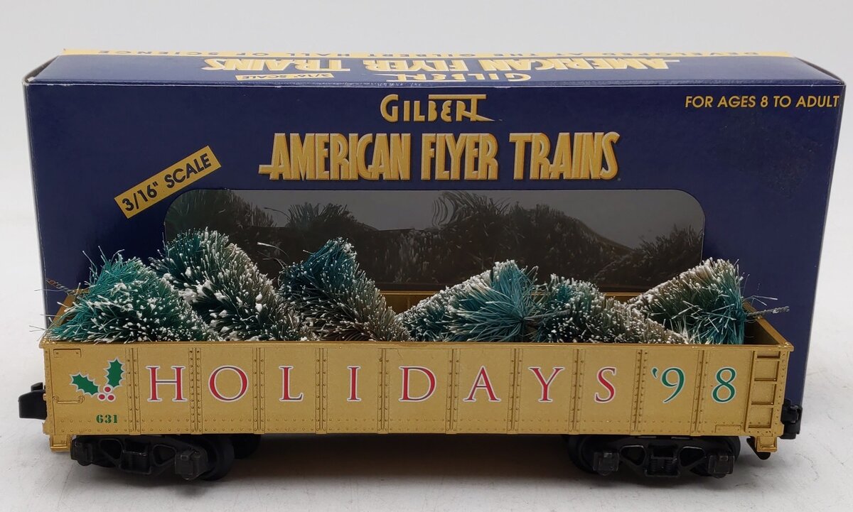 American Flyer 6-48335 S Gauge Holiday Gondola w/Christmas Trees EX/Box