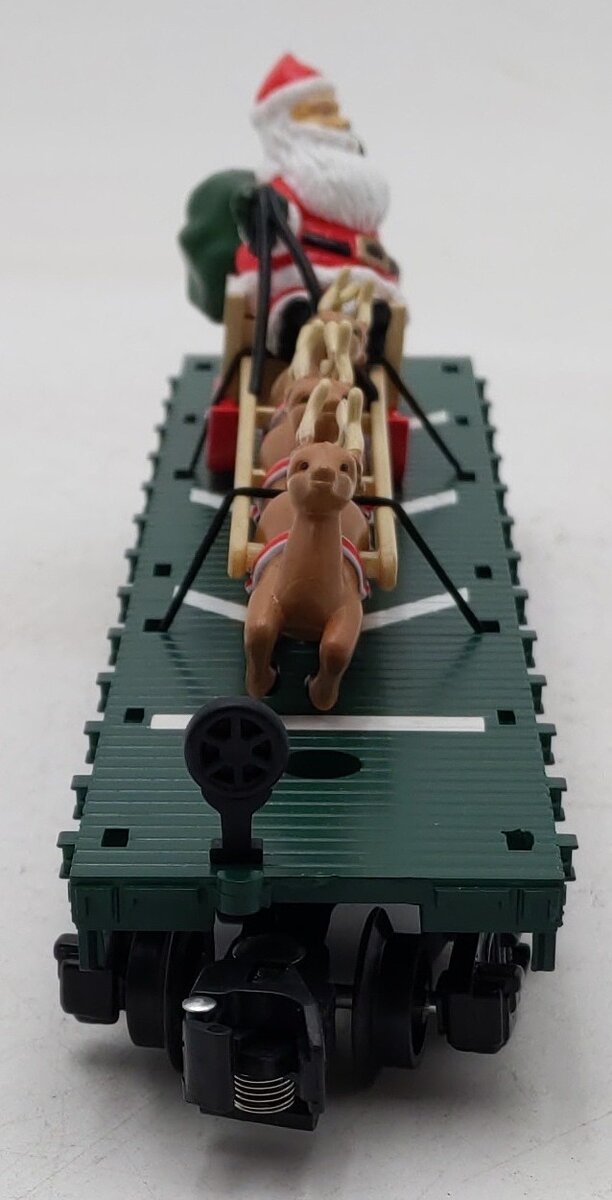 American Flyer 6-48571 S Scale Christmas Flatcar w/Santa’s Sleigh & Reindeer LN/Box