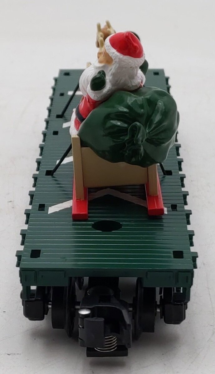 American Flyer 6-48571 S Scale Christmas Flatcar w/Santa’s Sleigh & Reindeer LN/Box