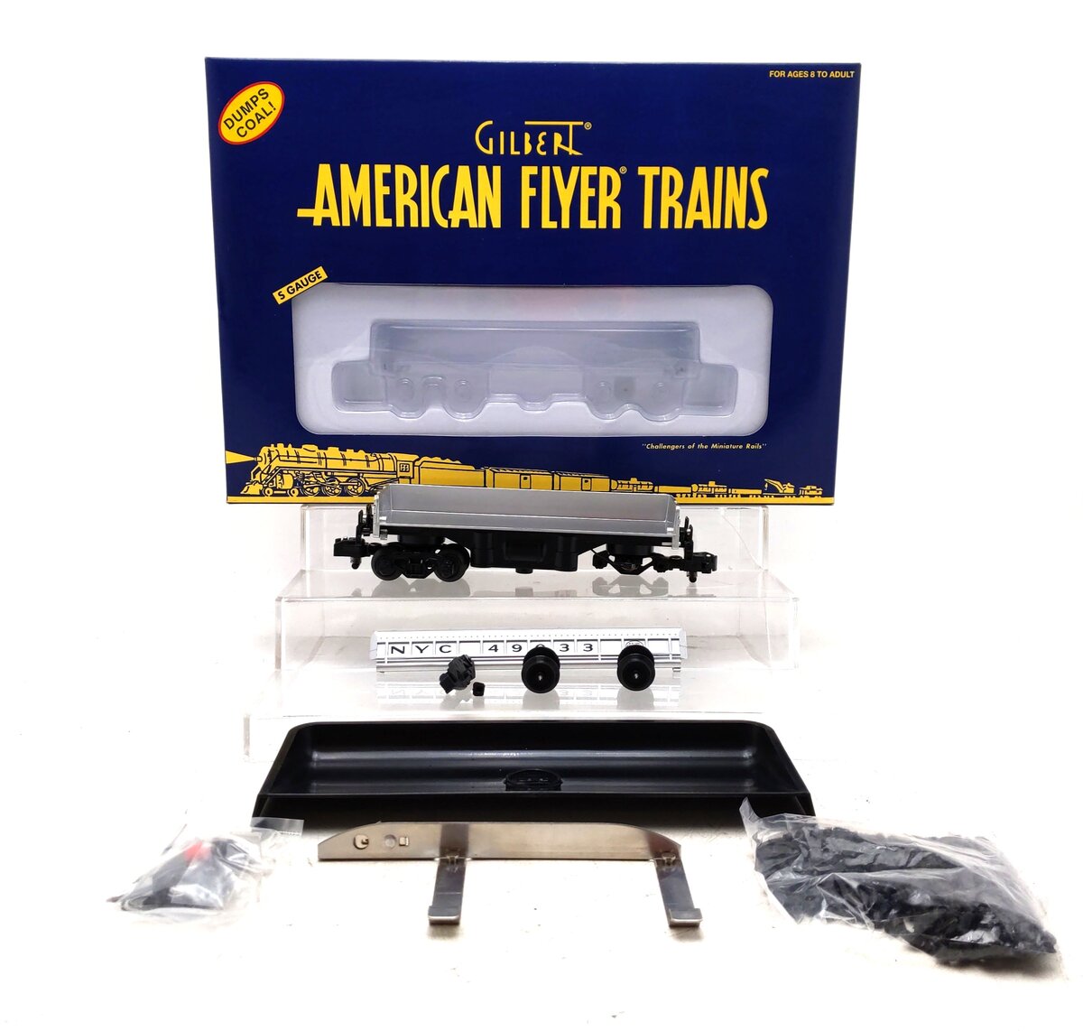 American Flyer 6-49033 S Scale New York Central Coal Dump Car #49033 VG/Box
