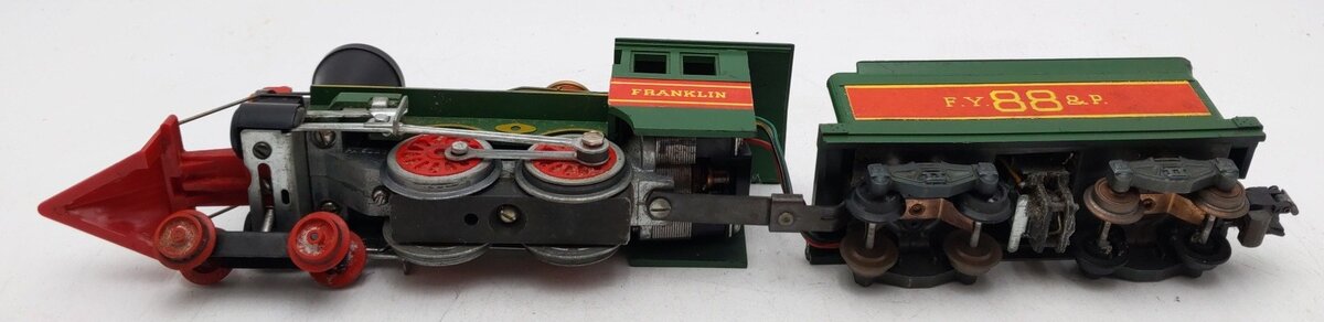 American Flyer 21088 Vintage S FY&P 4-4-0 Franklin Steam Locomotive & Tender #88 VG