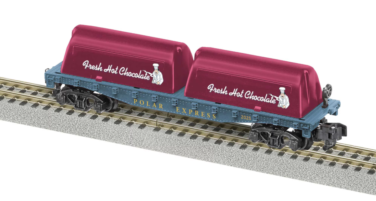 American Flyer 2019200 S The Polar Express Flat Car with Milk Containers NIB