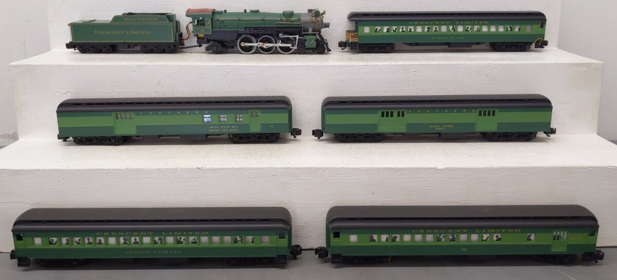American Models 288 S Gauge Southern Steam Set w/Chug, Smoke, Whistle & Bell EX/Box