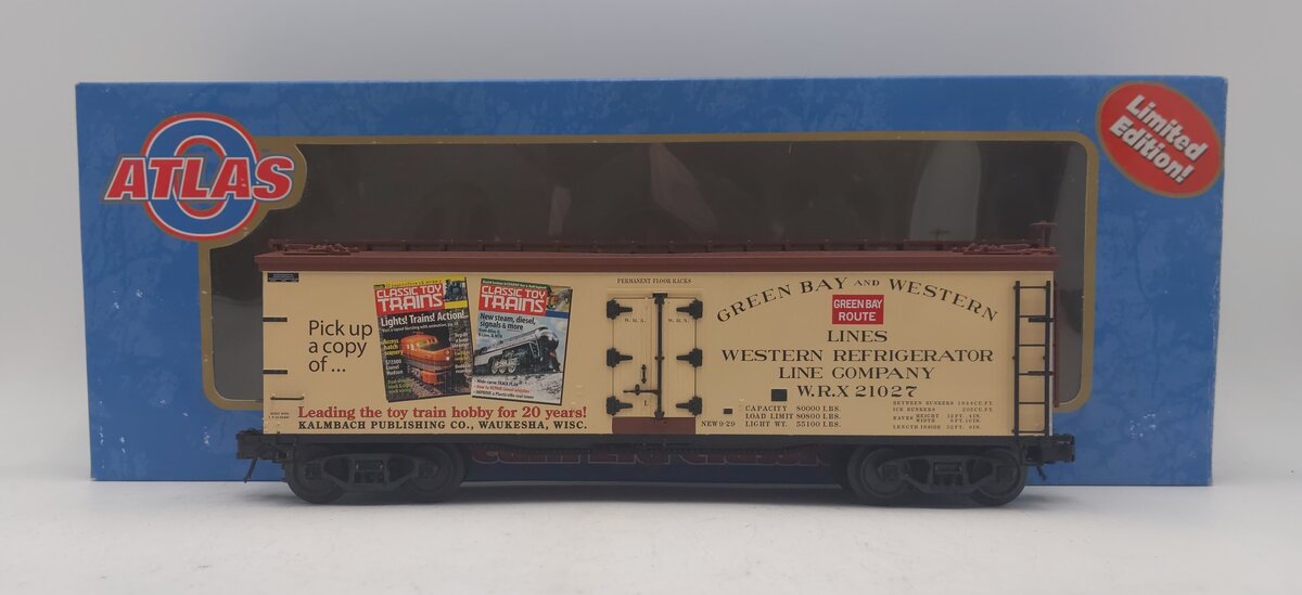 Atlas 8184 O Gauge Classic Toy Trains Wood Refrigerator Car #21027 (3-Rail) LN/Box