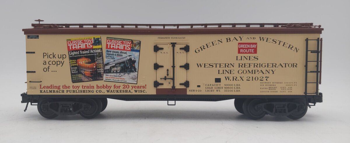 Atlas 8184 O Gauge Classic Toy Trains Wood Refrigerator Car #21027 (3-Rail) LN/Box