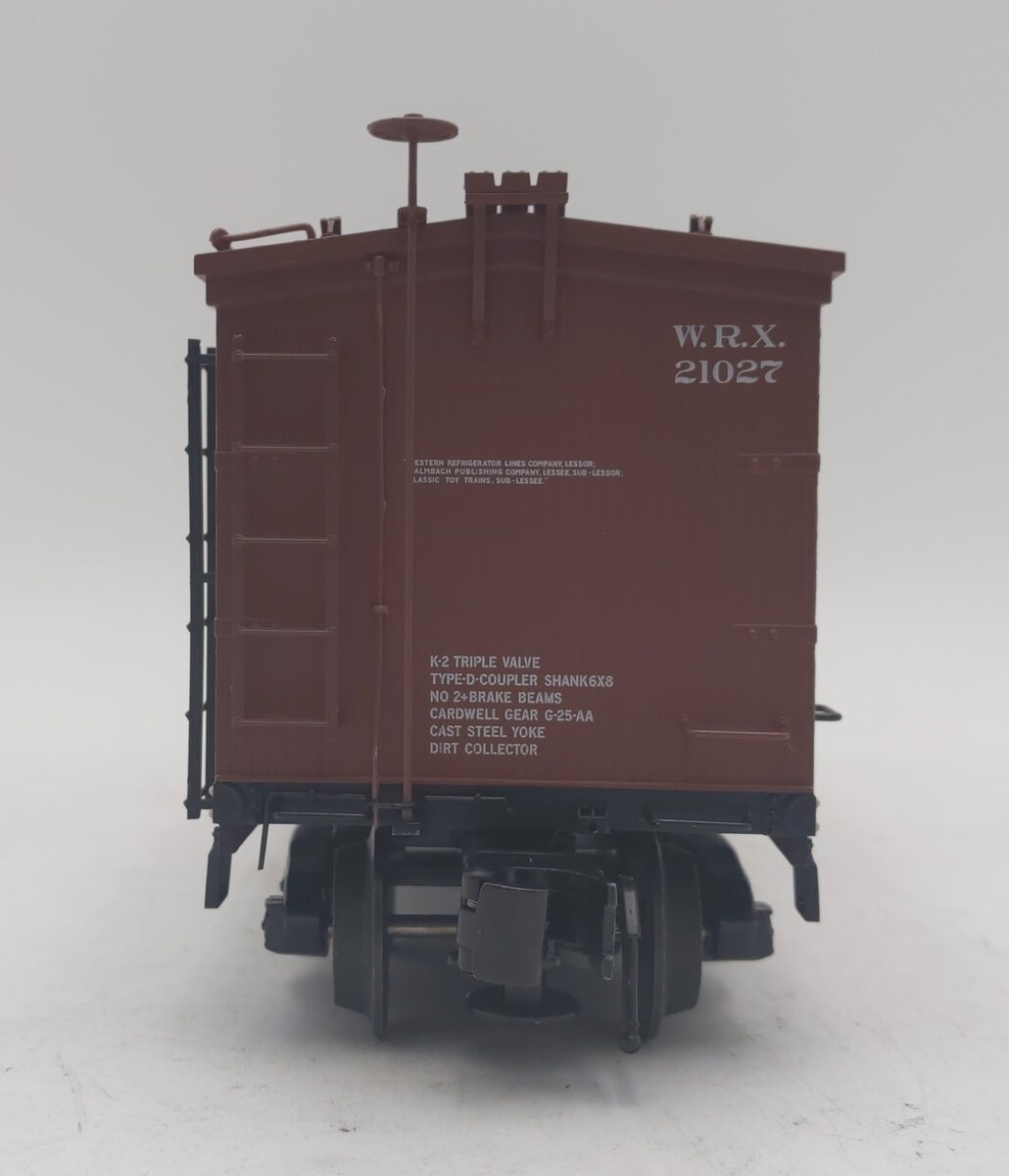 Atlas 8184 O Gauge Classic Toy Trains Wood Refrigerator Car #21027 (3-Rail) LN/Box