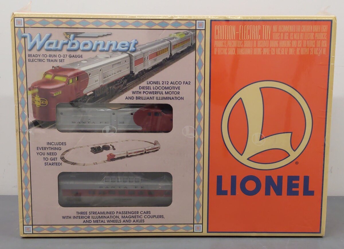 Lionel 6-11929 Santa Fe Warbonnet O Gauge Diesel Passenger Train Set MT/Box