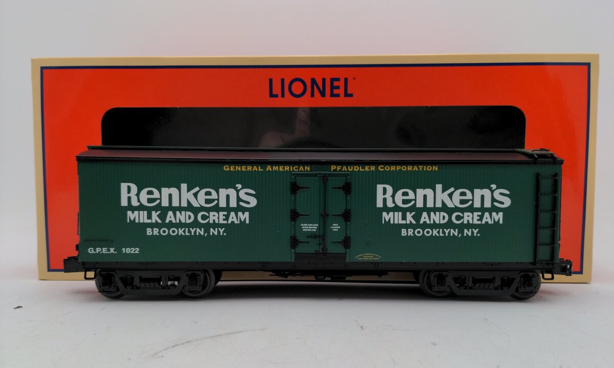 Lionel 2101430 O Gauge Renkens Milk Car #1022 LN/Box