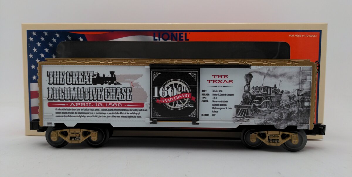 Lionel 2238020 O The Great Locomotive Chase 160th Anniversary Boxcar LN/Box