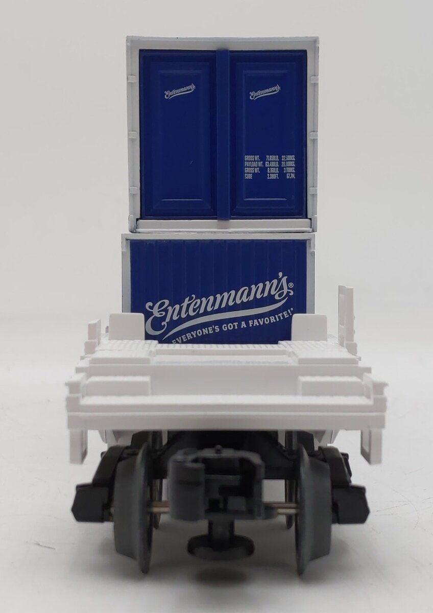 Lionel 2301441 O Gauge METCA Entenmann's Maxistack Stack car w/Containers #1961 LN/Box
