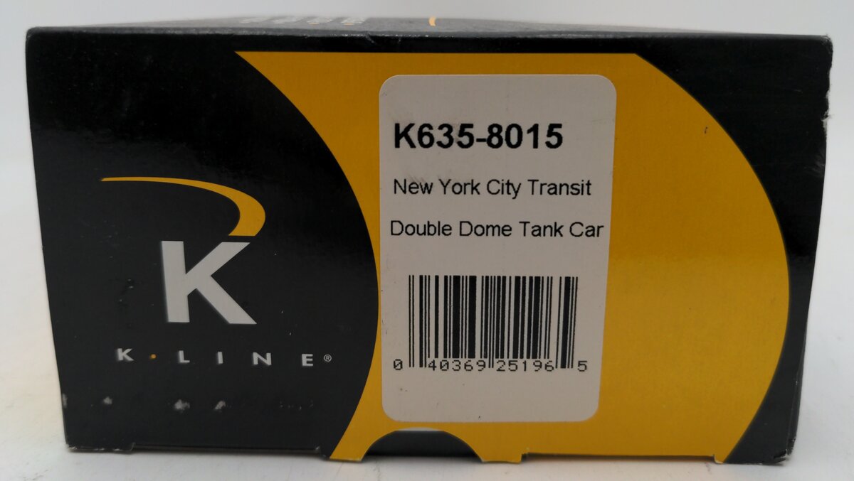 K-Line K635-8015 New York City Transit Double Dome Tank Car #22731 LN/Box