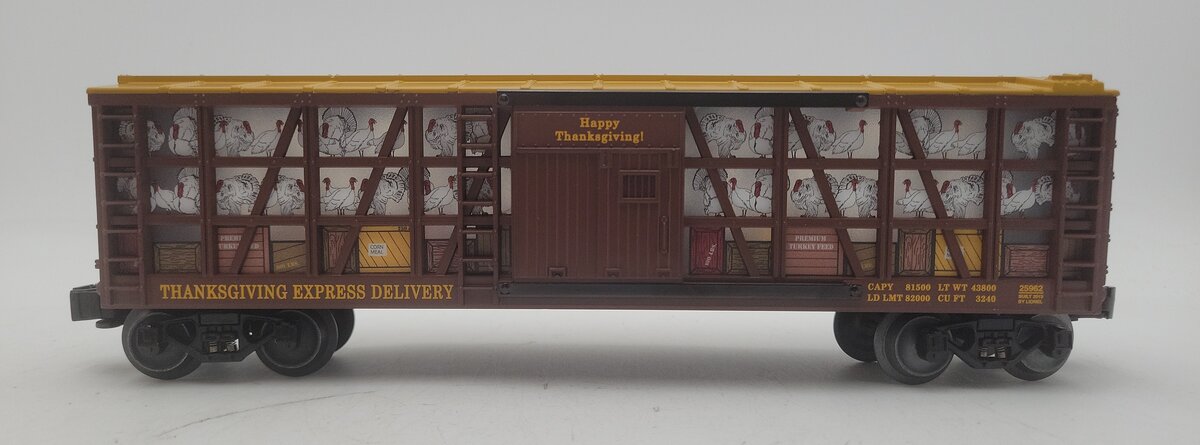 Lionel 6-25962 O Thanksgiving Non-Operating Poultry Car LN/Box