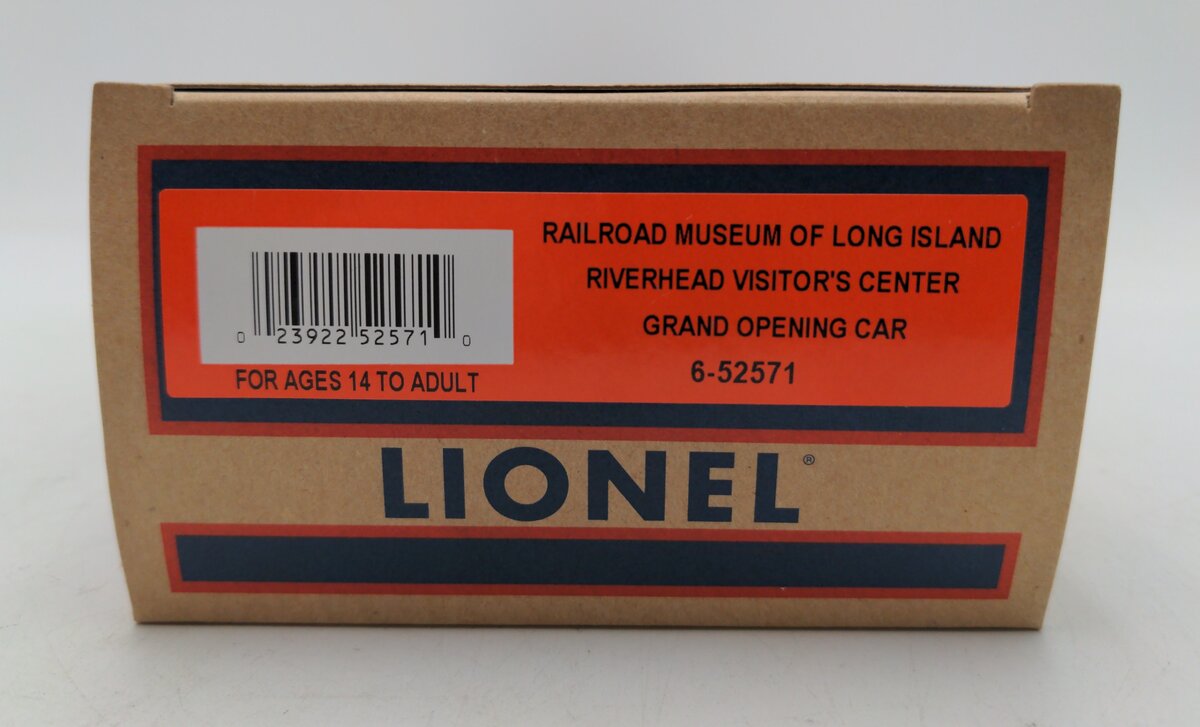 Lionel 6-52571 O Gauge Railroad Museum of Long Island Grand Opening Car LN/Box