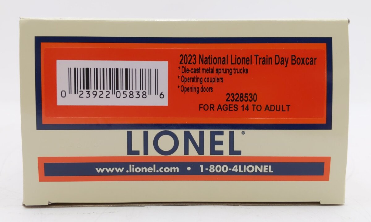 Lionel 2328530 O Gauge '2023 National Lionel Train Day' Box Car LN/Box