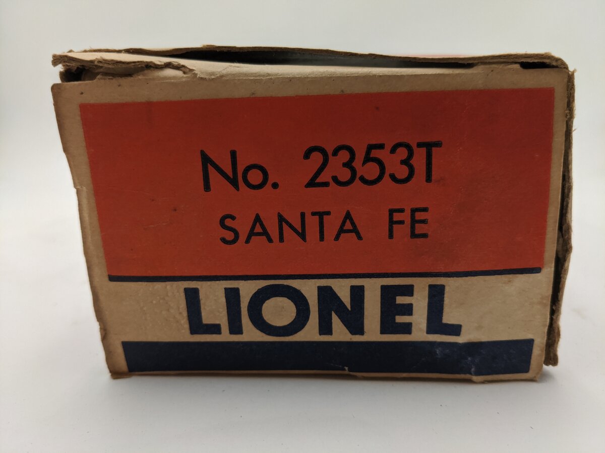 Lionel 2353T Vintage O Santa Fe F-3 A Non-Powered Dummy Diesel Locomotive/Box