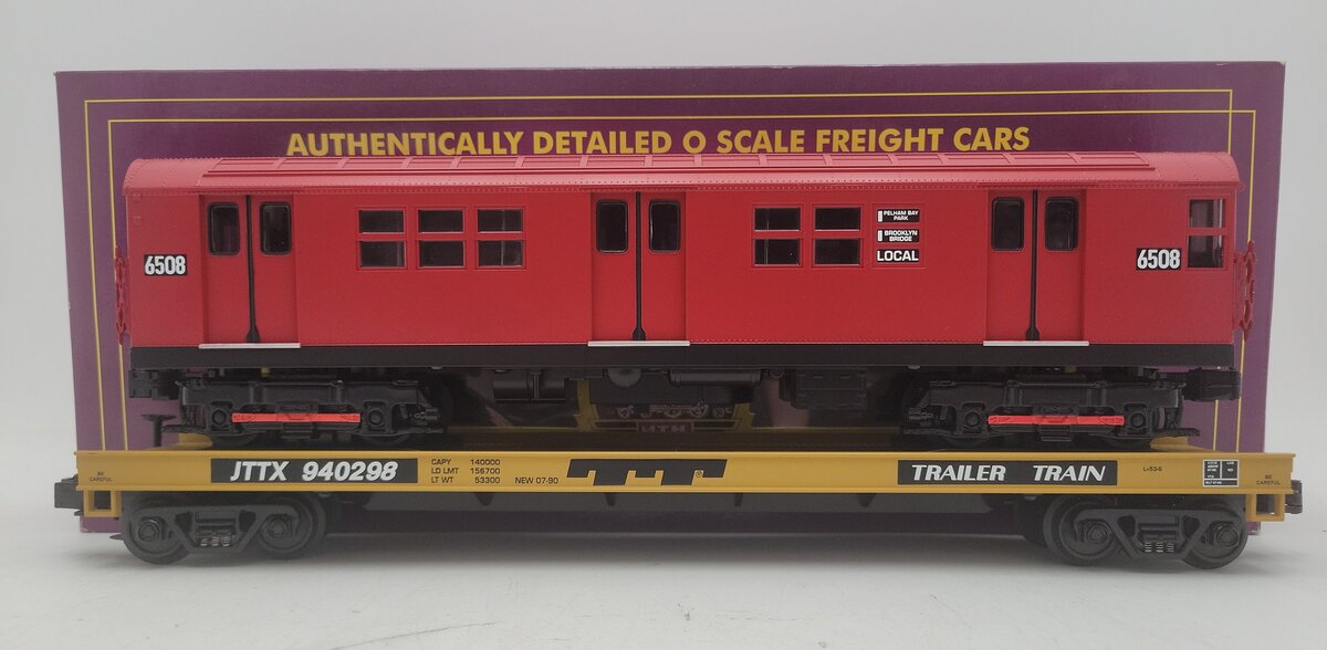 MTH 20-98364 O MTA Flatcar w/ Red R-17 Subway Car #940298 LN/Box