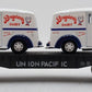 TCA O Union Pacific Flat Car w/ Diecast Broguiere's Dairy Divco Milk Vans #2021 LN