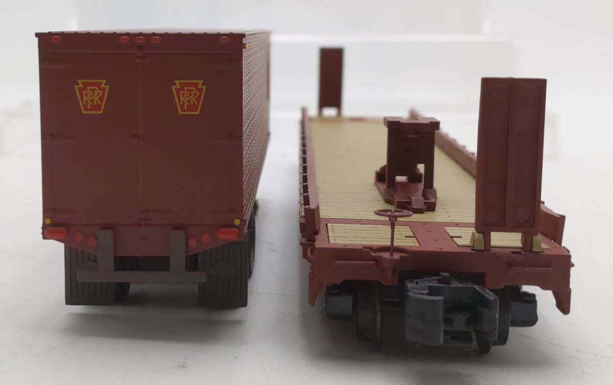 S-Helper 00181 S Gauge Pennsylvania TOFC Flatcar w/Pennsylvania Trailer #92761 EX/Box