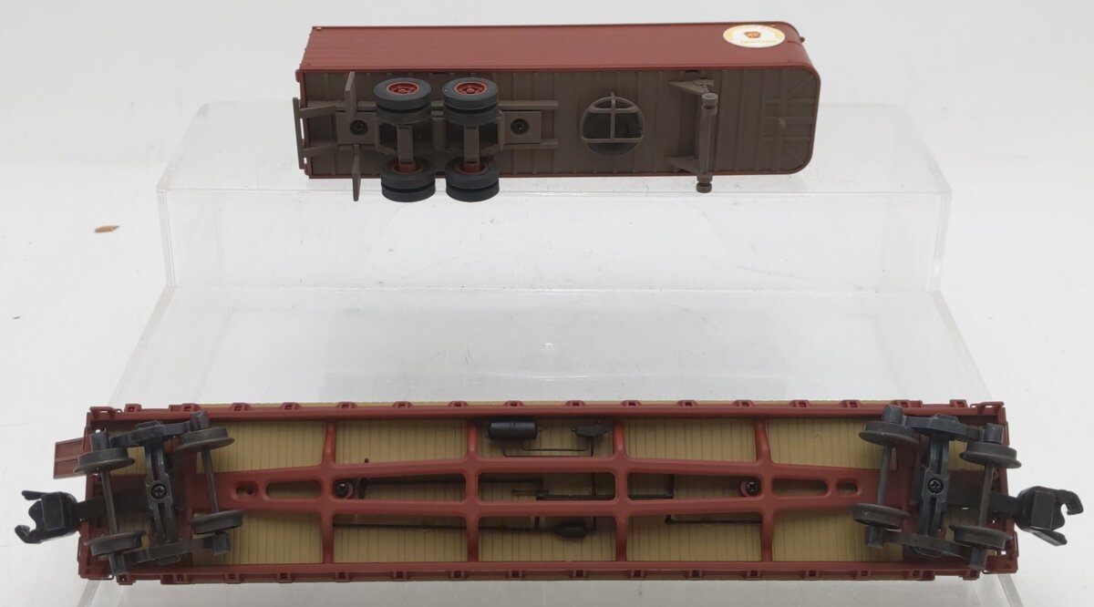 S-Helper 00181 S Gauge Pennsylvania TOFC Flatcar w/Pennsylvania Trailer #92761 EX/Box